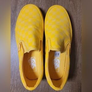 New Yellow Checkered Vans - Women's Size 7.5, Mens 6.5